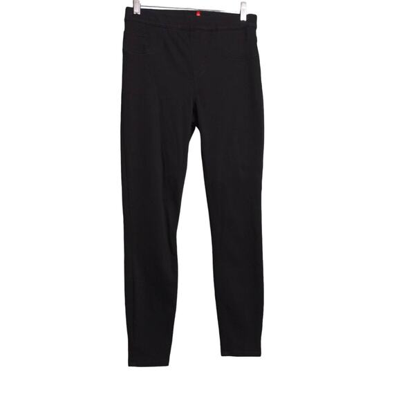 Spanx Jean-ish Ankle Leggings Jeggings Black Stretch Mid Rise Slimming Pockets M - Picture 1 of 9